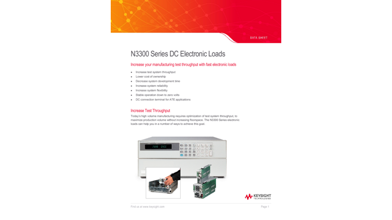 N3300A Series DC Electronic Loads